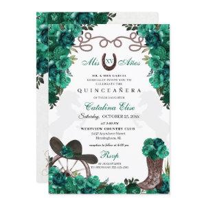 Green Western Charro Ranchero Quinceanera