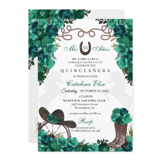 Green Western Charro Ranchero Quinceanera