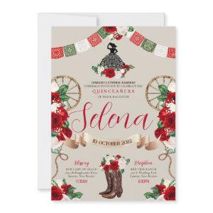 Green White Red Charro Quinceanera Papel Picado