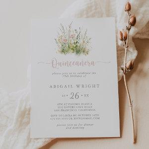 Greenery Boho Wildflower Quinceañera