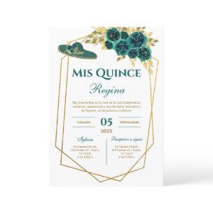 Greenery Floral Quinceañera Spanish