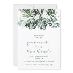 Greenery quinceanera  in spanish
