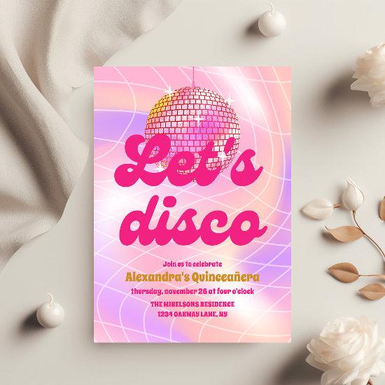 Groovy Retro15th Let's Quinceañera Disco Birthday