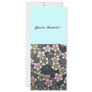 HAIKU/ BLACK WHITE YELLOW PINK BLUE SPRING FLOWERS