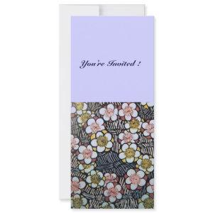 HAIKU/ BLACK WHITE YELLOW PINK BLUE SPRING FLOWERS