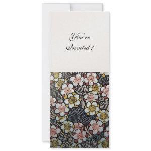 HAIKU/ BLACK WHITE YELLOW PINK SPRING FLOWERS