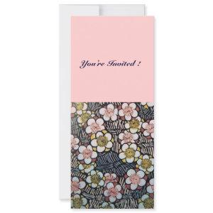 HAIKU/ BLACK WHITE YELLOW PINK SPRING FLOWERS