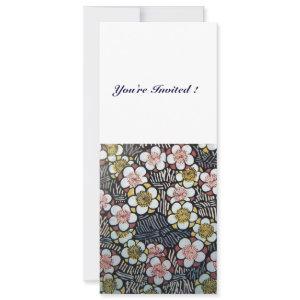 HAIKU/ BLACK WHITE YELLOW PINK SPRING FLOWERS