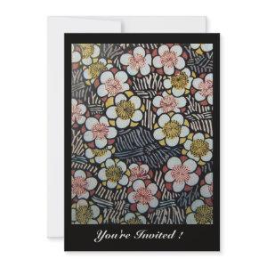 HAIKU/ BLACK WHITE YELLOW PINK SPRING FLOWERS