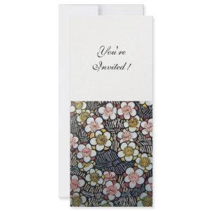 HAIKU/ BLACK WHITE YELLOW PINK SPRING FLOWERS