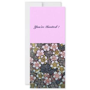 HAIKU/ BLACK WHITE YELLOW PINK SPRING FLOWERS