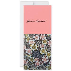 HAIKU/ BLACK WHITE YELLOW PINK SPRING FLOWERS