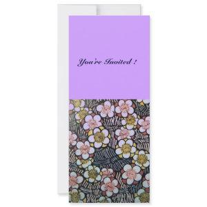 HAIKU/ BLACK WHITE YELLOW PURPLE SPRING FLOWERS
