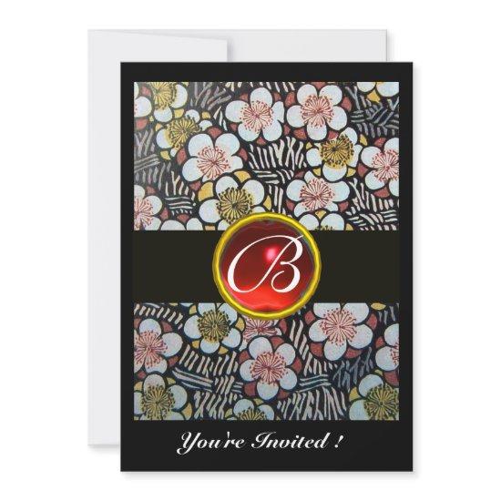 HAIKU RED RUBY MONOGRAM white brown black