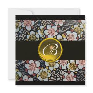 HAIKU/SPRING FLOWERS YELLOW TOPAZ MONOGRAM