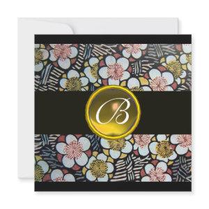 HAIKU/SPRING FLOWERS YELLOW TOPAZ MONOGRAM