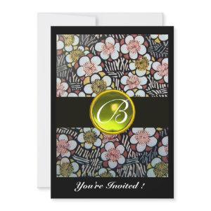 HAIKU/SPRING FLOWERS YELLOW TOPAZ MONOGRAM