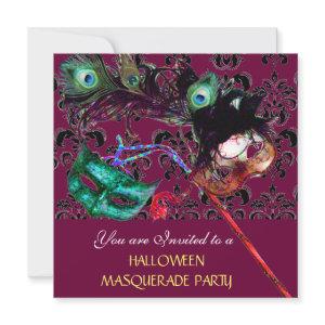HALLOWEEN  DAMASK MASQUERADE PARTY violet blue