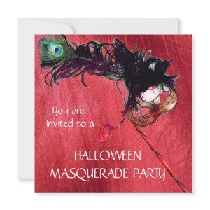 HALLOWEEN MASQUERADE PARTY, Red Yellow silk