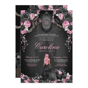 Halloween Quinceañera Black Pink Gothic Princess