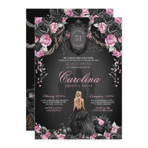 Halloween Quinceañera Black & Pink Gothic Princess