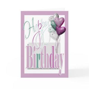 "Happy birthday" fun diamond balloons Card