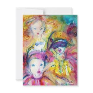 HARLEQUIN ,PIERO AND COLOMBINA Carnival Masks