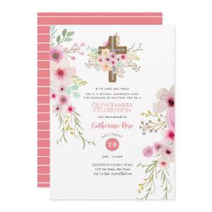 Heavenly Cross Quinceanera  Boho Flowers