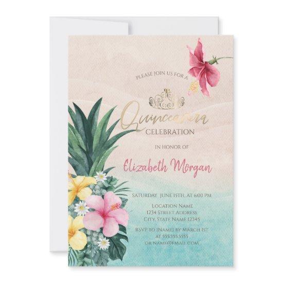 Hibiscus Pineapple Summer Quinceañera