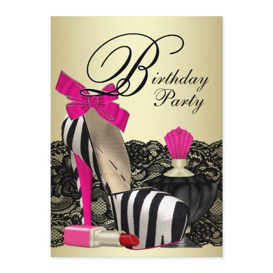 High Heel Shoes Hot Pink Zebra Party