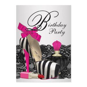 High Heel Shoes Hot Pink Zebra Party