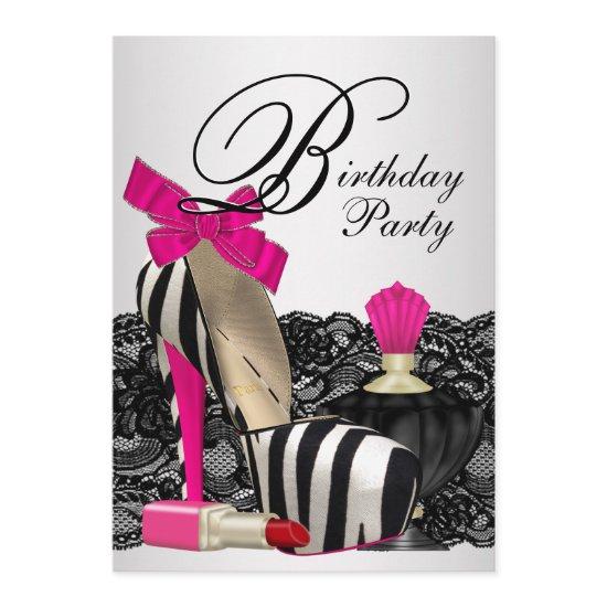 High Heel Shoes Hot Pink Zebra Party