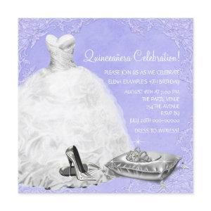 High Heel Shoes Purple Princess Quinceanera