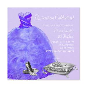 High Heel Shoes Purple Princess Quinceanera