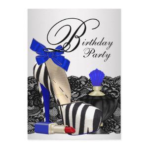 High Heel Shoes Royal Blue Birthday Party