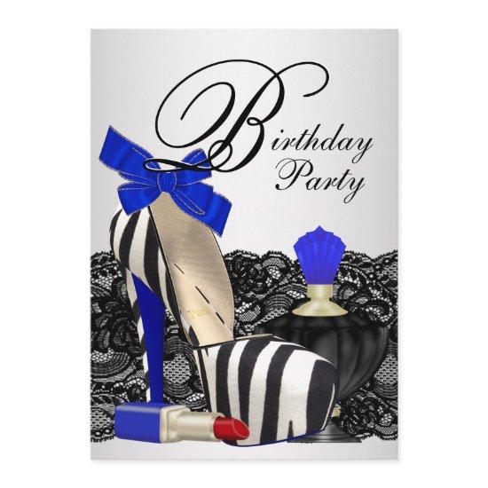 High Heel Shoes Royal Blue Birthday Party