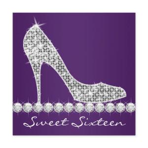 High Heels Purple Sweet Sixteen Birthday Party