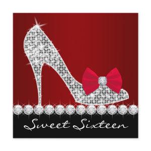 High Heels Red Black Sweet Sixteen Birthday Party