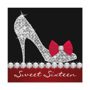 High Heels Red Black Sweet Sixteen Birthday Party