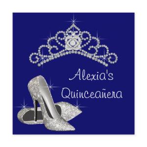 High Heels Tiara Royal Blue Quinceanera
