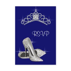 High Heels Tiara Royal Blue Quinceanera RSVP
