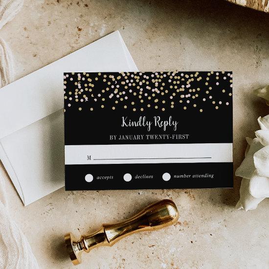 Hollywood Glam RSVP Card