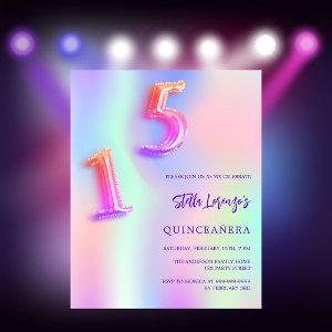 Holographic pink budget Quinceanera