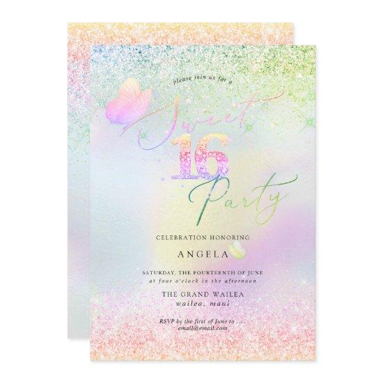Holographic Sweet 16 Pink Diamond Glitters