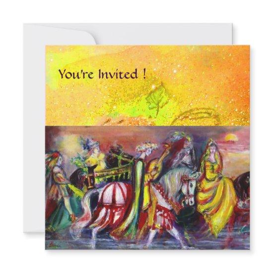 HORSE RIDERS ,MUSIC IN THE NIGHT, yellow sparkles
