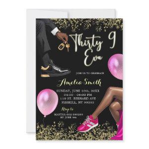 Hot Pink and Gold Sneaker Ball 39 Birthday