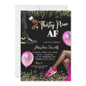 Hot Pink and Gold Sneaker Ball 39 Birthday