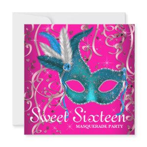 Hot Pink and Teal Blue Sweet Sixteen Party