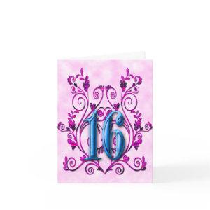 Hot Pink and Turquoise Sweet 16 Birthday RSVP