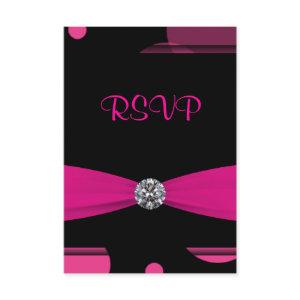 Hot Pink Bubbles Quinceanera 15th Birthday RSVP